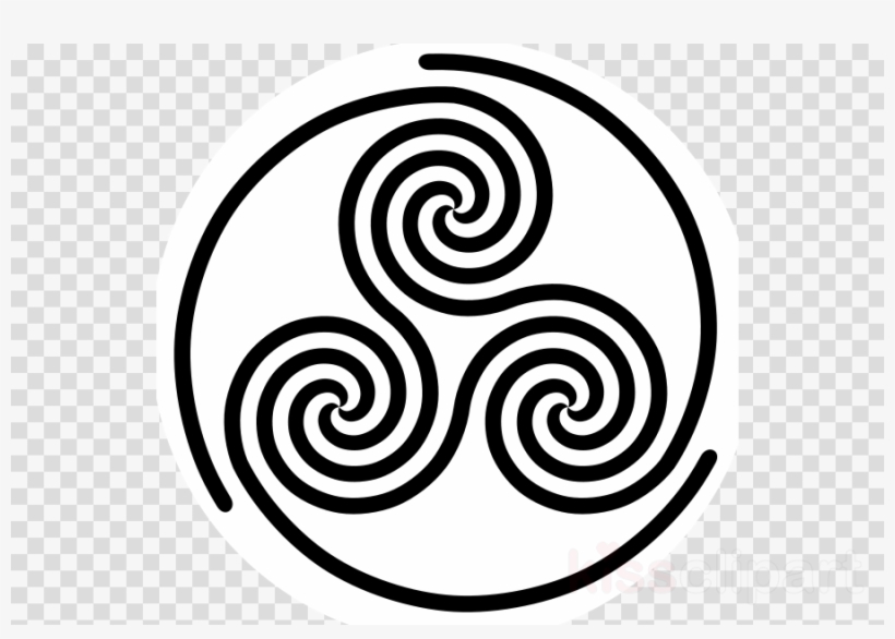 Triple Spiral Clipart Triskelion Spiral Symbol - Clip Art, transparent png