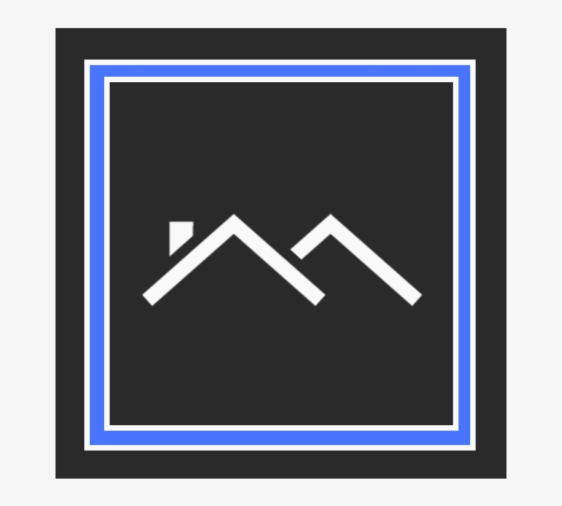 Roofing Icon Blue Black White - White, transparent png