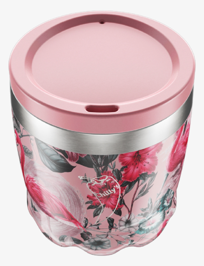 Chilly's Coffee Cup 230ml Flamingo - Chilly's Botella Acero Inoxidable 500 Ml, transparent png