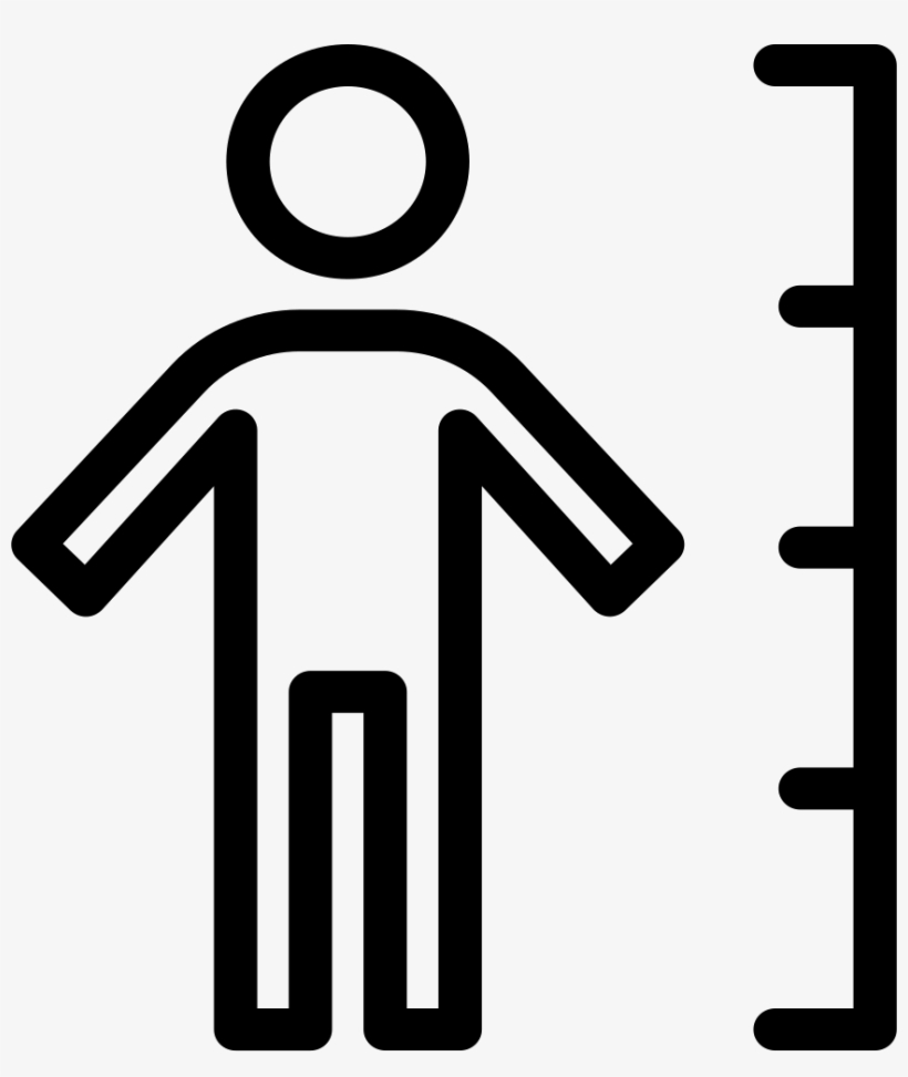 Man Tall Scale Icon. Vector Illustration Height Symbol Stock