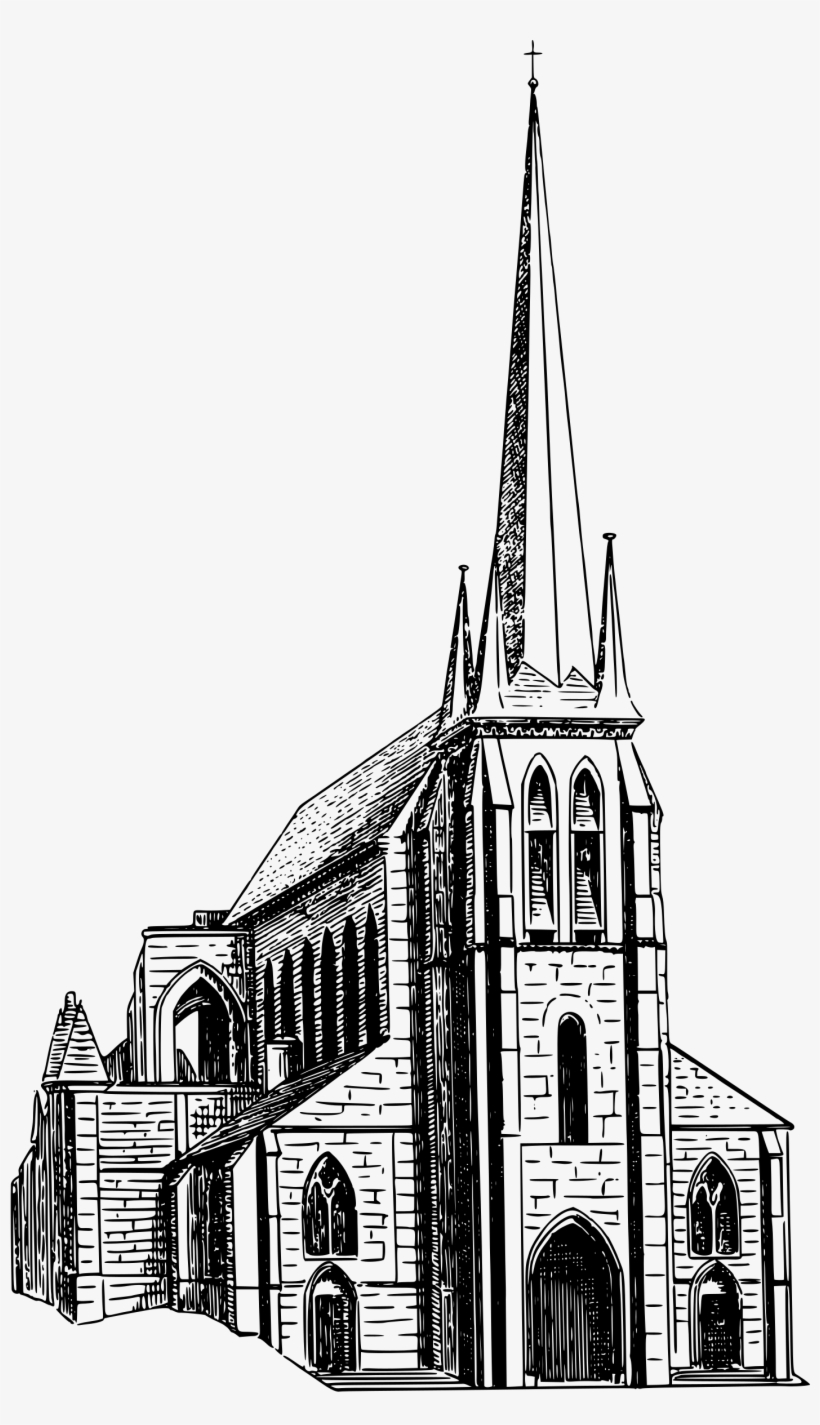 Big Image - Gothic Church Clipart, transparent png