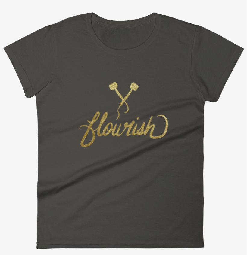 Ladies Gold Flourish Tee - Always Wear Your Crown, transparent png