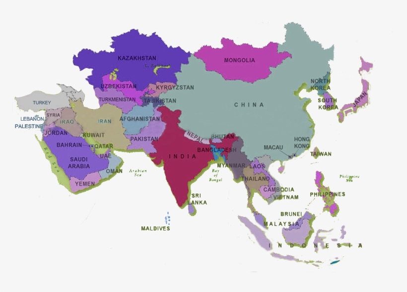 Research Exchange Students - Asia Map Black Png, transparent png