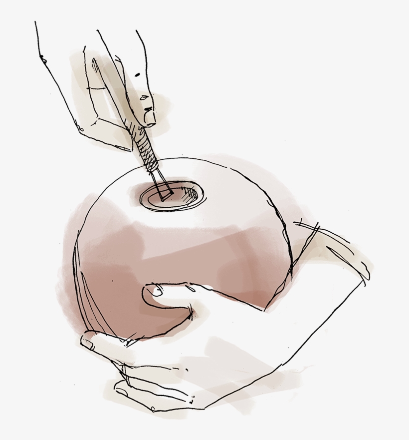The Artisan Then Hollows Out The Inside Of The Ball, - Sketch, transparent png