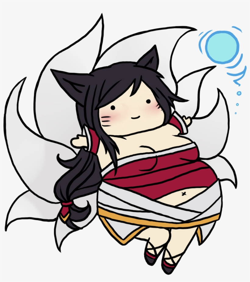 Fed Ahri - Colored - - Chubby Ahri, transparent png