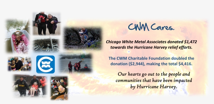 Chicago White Metal Pulls Together For Hurricane Harvey - Agaram Foundation, transparent png