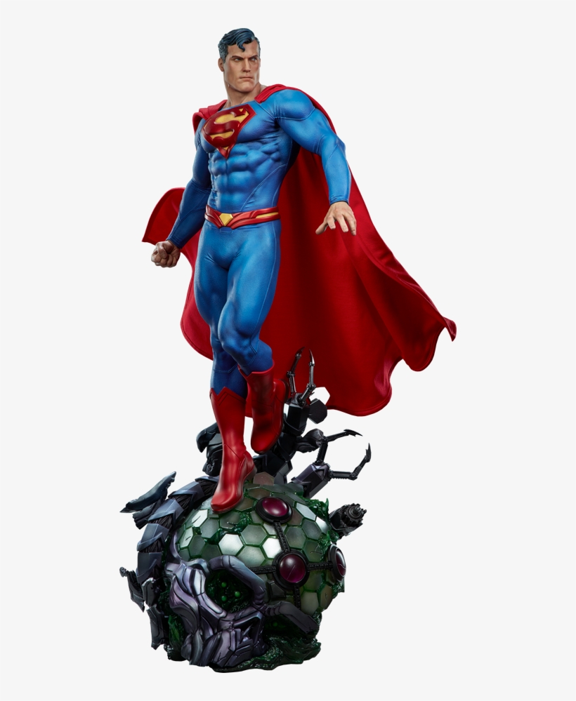 Superman Statue - Justice League Sideshow Art Print, transparent png