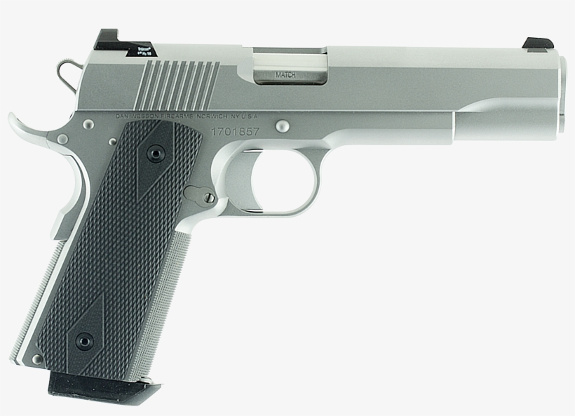 Jpg Black And White Stock Pistols Dan Wesson Single - Dan Wesson 10mm, transparent png
