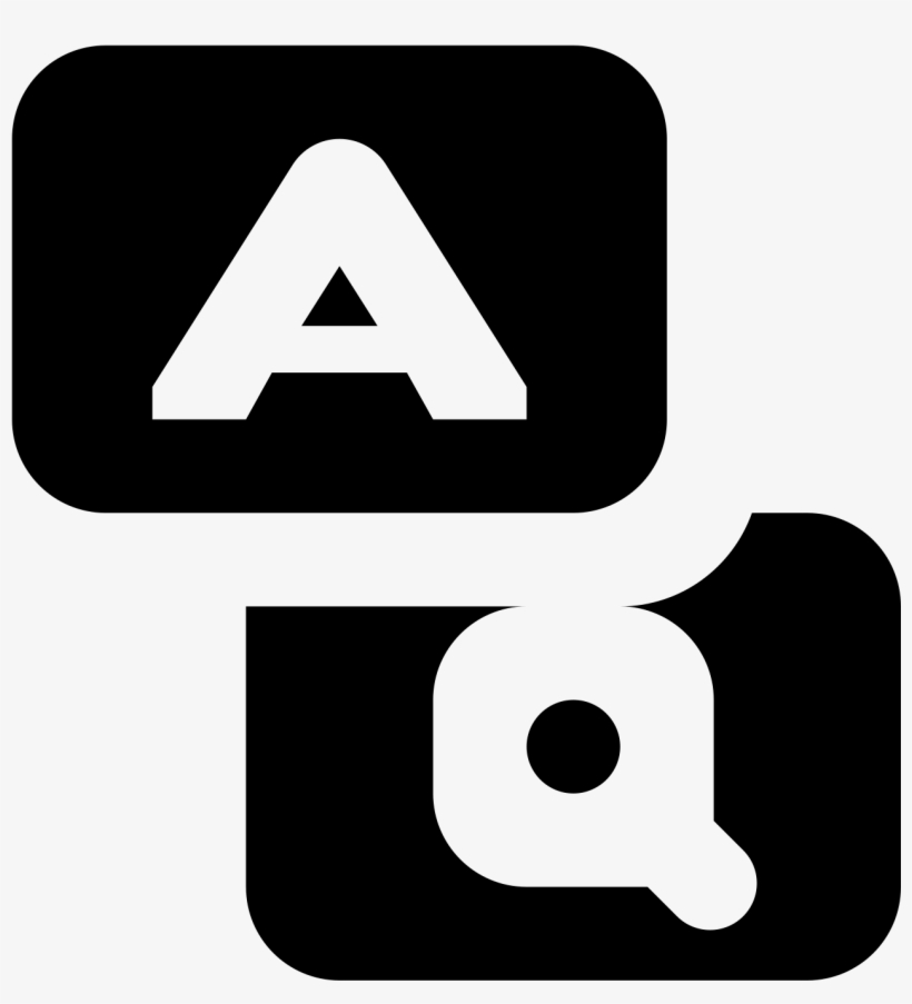 The Icon Faq Is Two Squares On Top Of Each Other With - Sign, transparent png