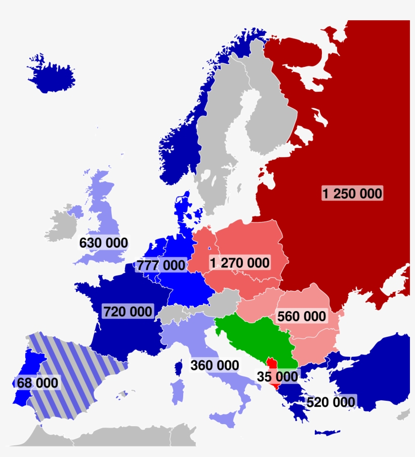 1959 Nato And Wp Troop Strengths In Europe - Nato Vs Warsaw Pact Europe, transparent png