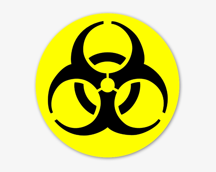 Pegatina Riesgo Biocontaminante - Biohazard Symbol, transparent png