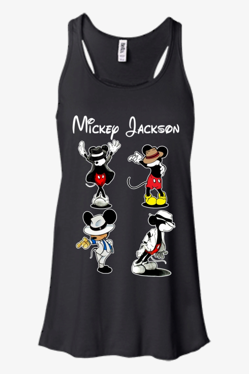 Michael Jackson T Shirts Mickey Mouse Mickey Jackson - Greatdanecompany Autism Love Ladies Flowy Racerback, transparent png