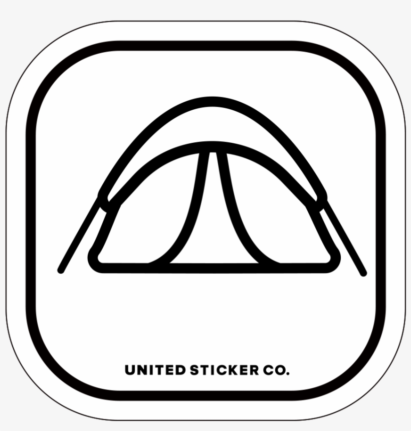 Camping Tent Icon Badge Sticker - Tent, transparent png
