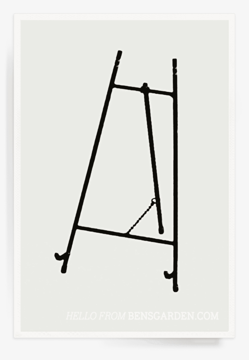 Classic Black Iron Gallery Easel For Decoupage Trays, transparent png