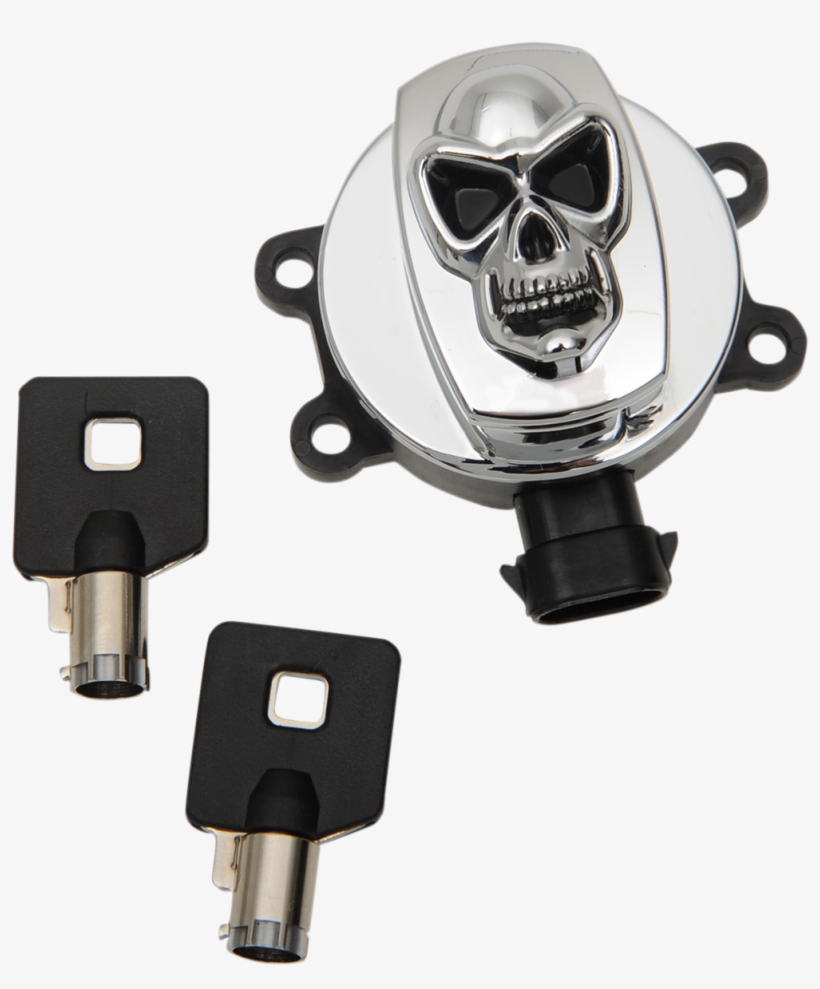 2106-0420 Drag Specialties Skull Ignition Switch Chrome - Harley-davidson, transparent png
