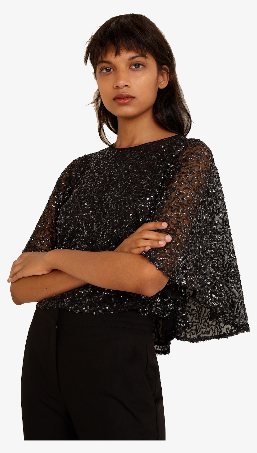 Sequin Shirt - Mango, transparent png
