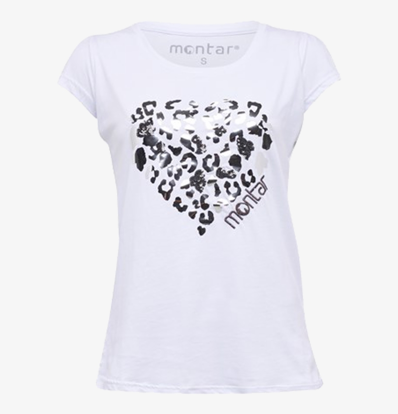 Ava T-shirt With Sequin Heart - T-shirt, transparent png