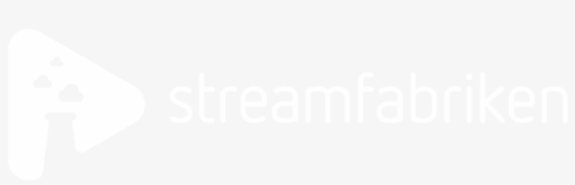 Streamfabriken Logo Wide White On Black - Playstation White Logo Png, transparent png