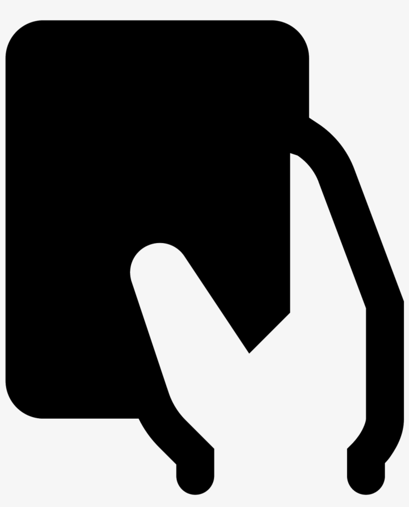 It's An Icon With A Hand Holding A Rectangular Foul - Hand, transparent png