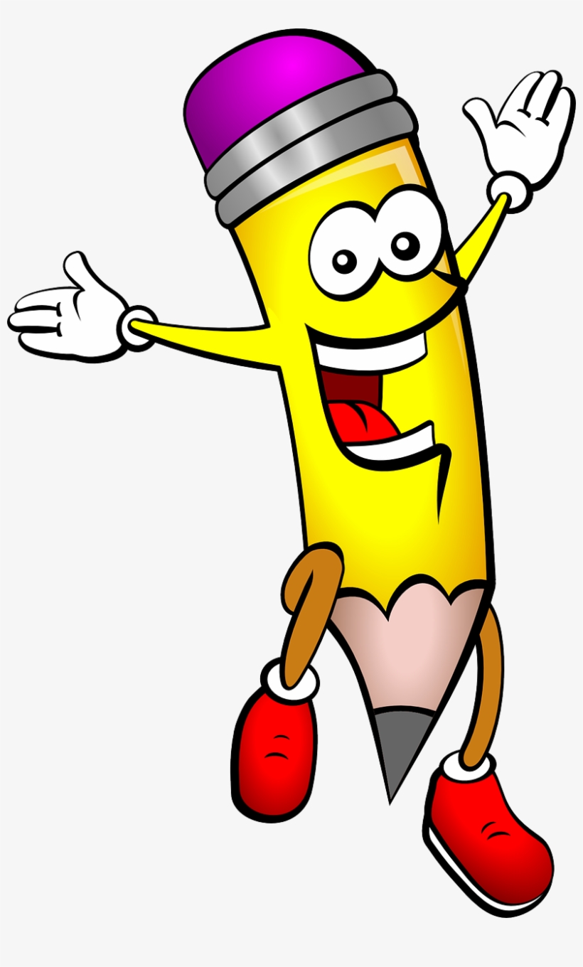 Free To Use Public Domain Pencil Clip Art - Pencil Happy, transparent png