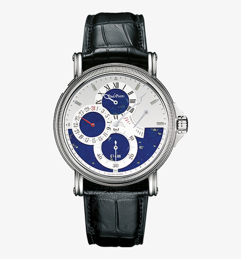Atelier Regulator Lapislazuli - Paul Picot Atelier Stainless Steel & Grey Dial, transparent png