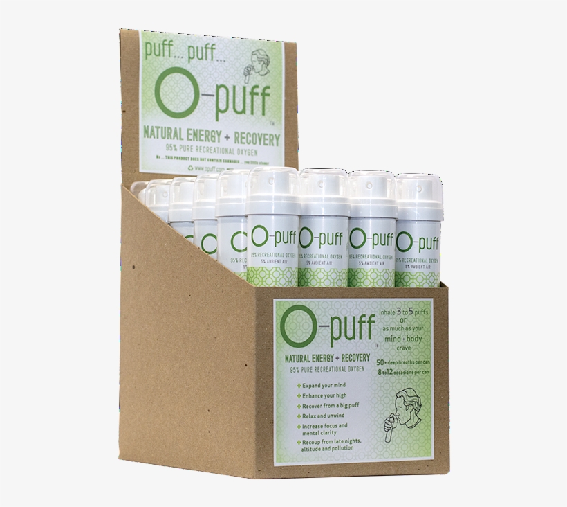 O Puff Pop Display Pack Natural Without Cannabis Leaf - Oxygen, transparent png