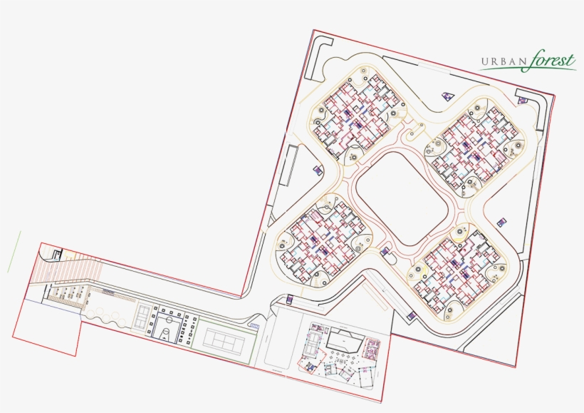 Urban Forest 3 And 2 Bhk Master Plan - Alembic Urban Forest, transparent png