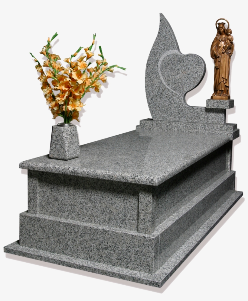 Panteón En Granito Blanco Perla Con Oración Grabada - Marble Tomb, transparent png