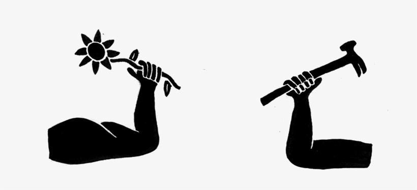 A Man's Arm Holding A Flower, And A Woman Arm Holding - Illustration, transparent png