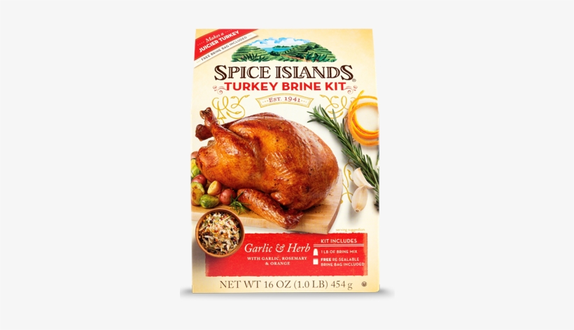 Spice Island Turkey Brine Kit Garlic & Herb 16, transparent png