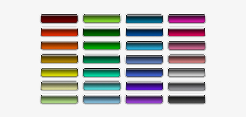 Button Icon Oblong Colorful Edge Button Bu - Icon, transparent png