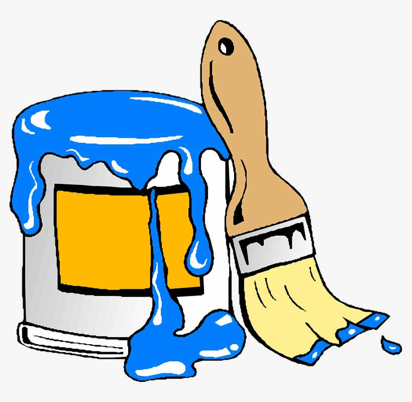 Banner Freeuse Cleaning Your Paintbrush Denver Painting - Paint And Paintbrush Clipart, transparent png