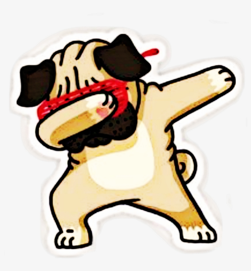 Dog Funny Dabbing Pug Sunglasseson Png Freeuse Stock - Pug Dabbing, transparent png