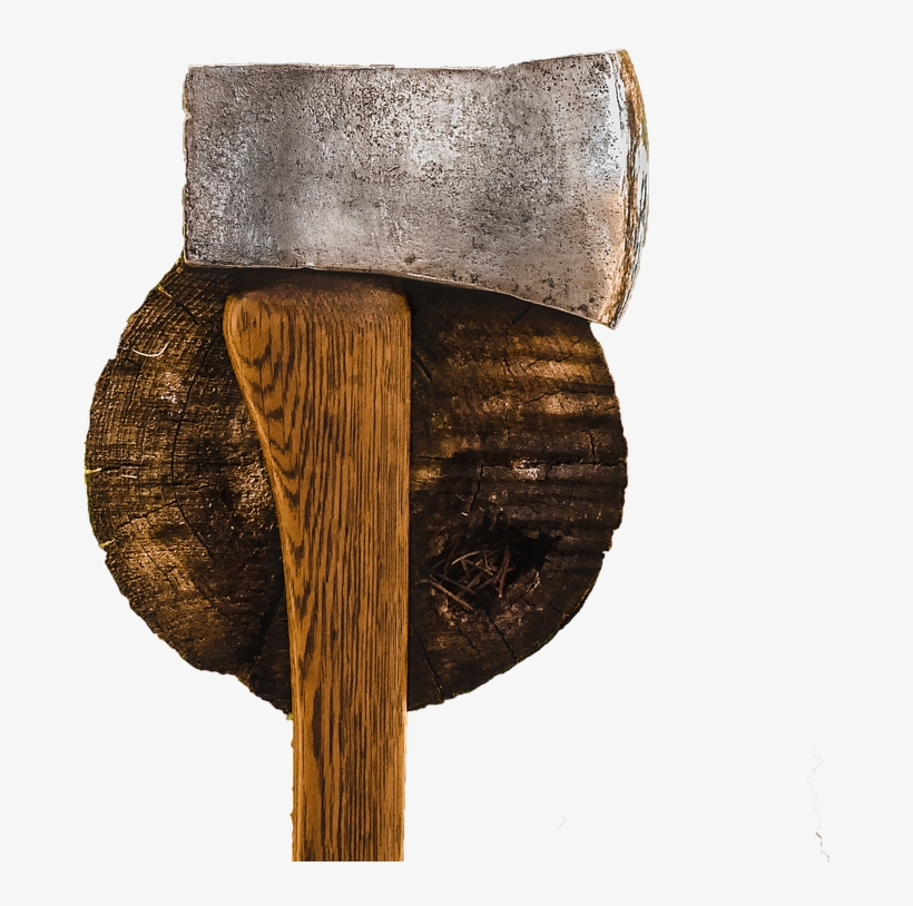 Axe Tree Stump With Axe Wood - Træstub Transparant, transparent png