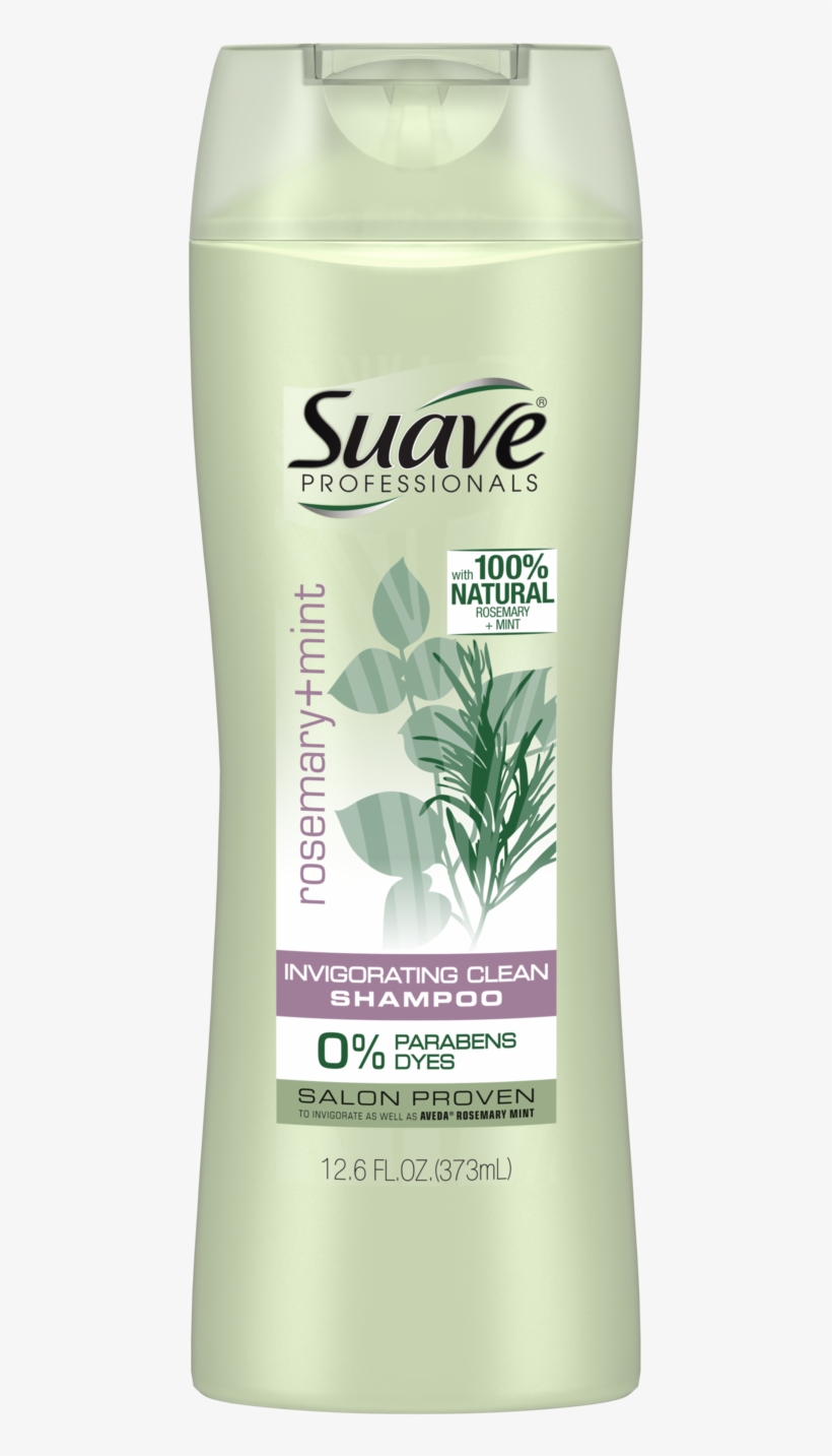 Rosemary Mint Invigorating Shampoo - Suave Professionals Bamboo + Aloe Vera Full And Strong, transparent png