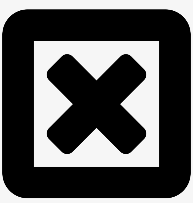 Close Cross Sign In A Square Button Comments - Boton Cerrar Png, transparent png