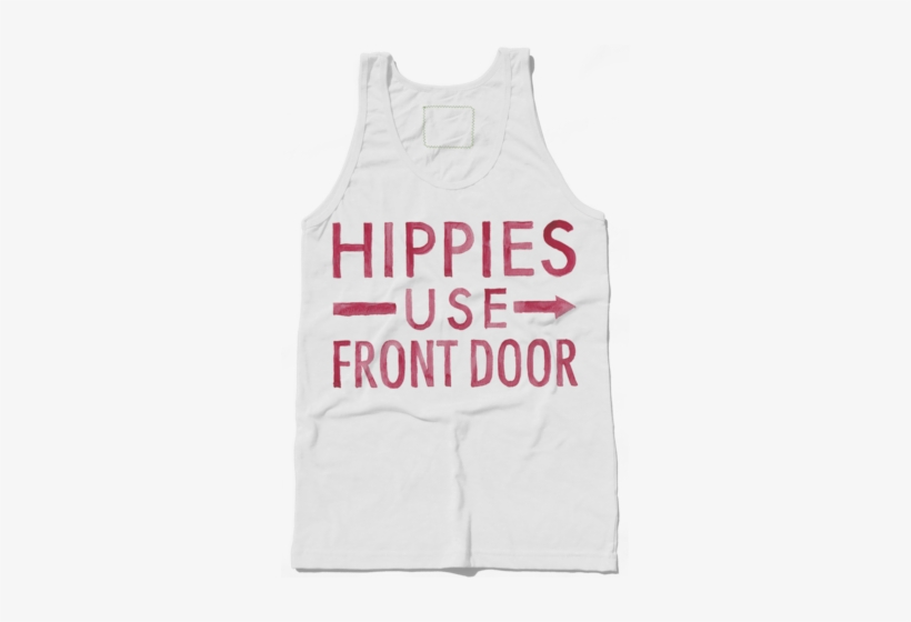 Hippies Use Front Door - Active Tank, transparent png