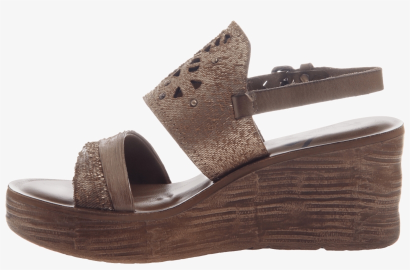 Hippie Wedge In Gold Inside View - Women's Otbt Hippie Wedge Sandal Gold Leather, transparent png