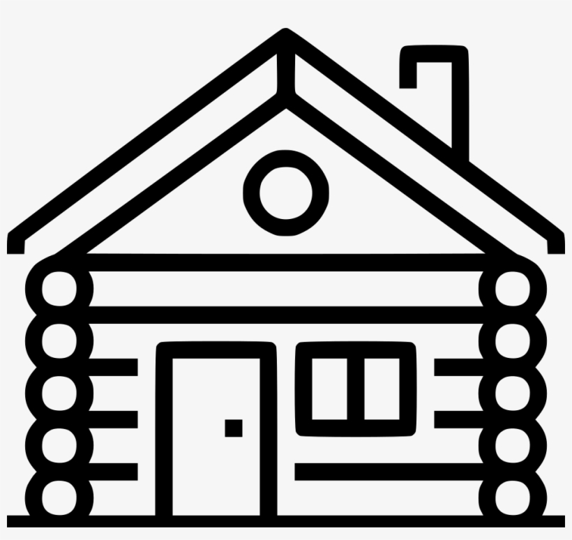 Forest Hut Comments - Cabin Black And White, transparent png