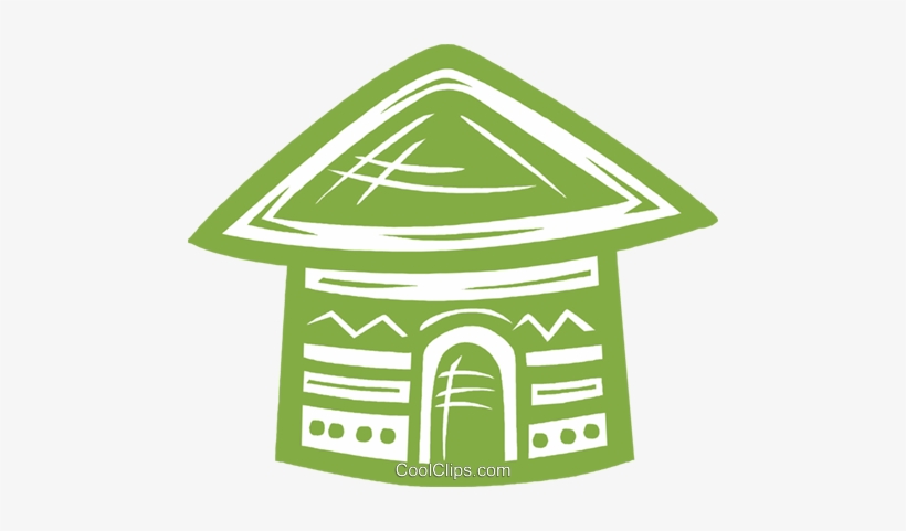 Hut Royalty Free Vector Clip Art Illustration - Cabana Clipart, transparent png