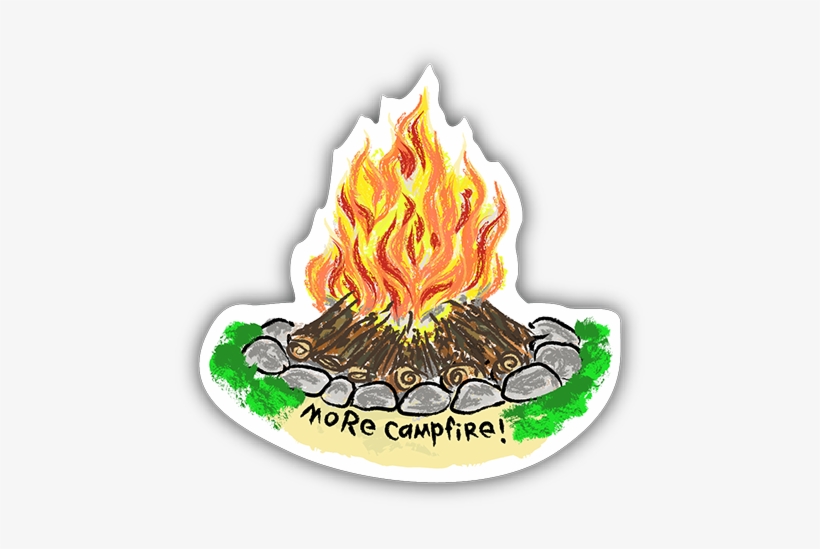 More Campfire Mini Sticker - Flame, transparent png