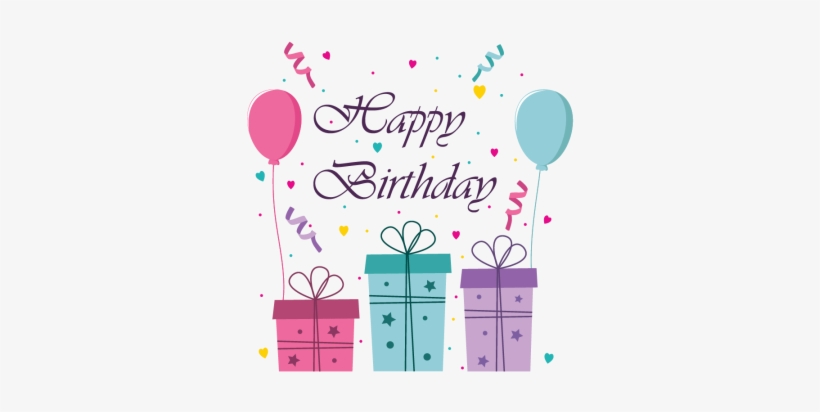 Cute Happy Birthday Greeting Card And Banner Illustration, - Birthday Party Greeting Card, transparent png