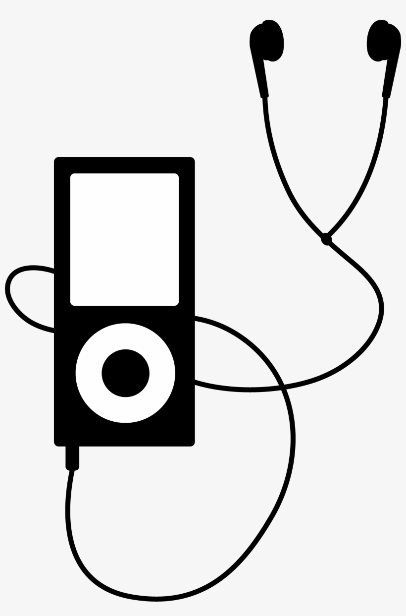 Drawing Clipart Earbuds - Mp3 Clipart, transparent png
