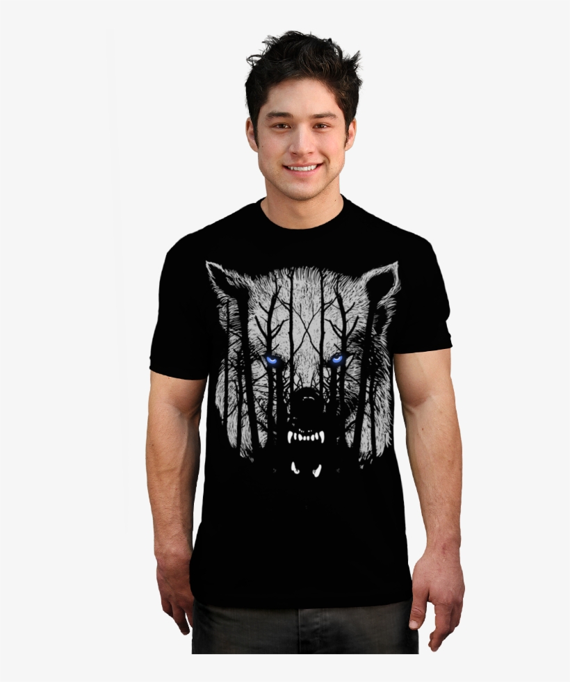White Wolf T-shirt By Expo From Design By Humans - Techno Shirt Designs, transparent png