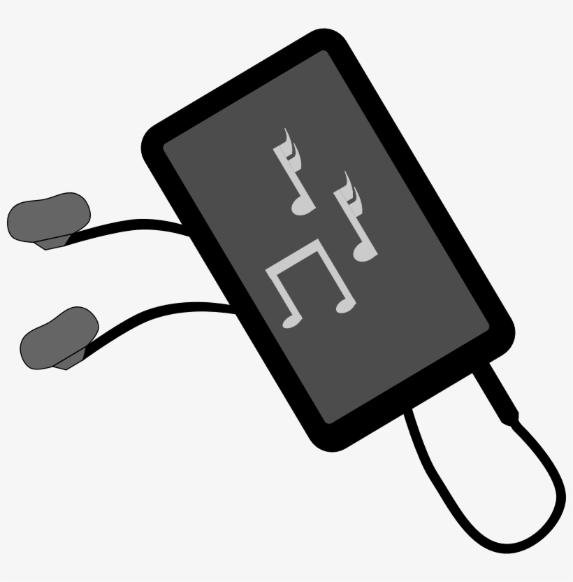 28 Collection Of Ipod With Earphones Clipart - Headphones And Phone Clipart, transparent png