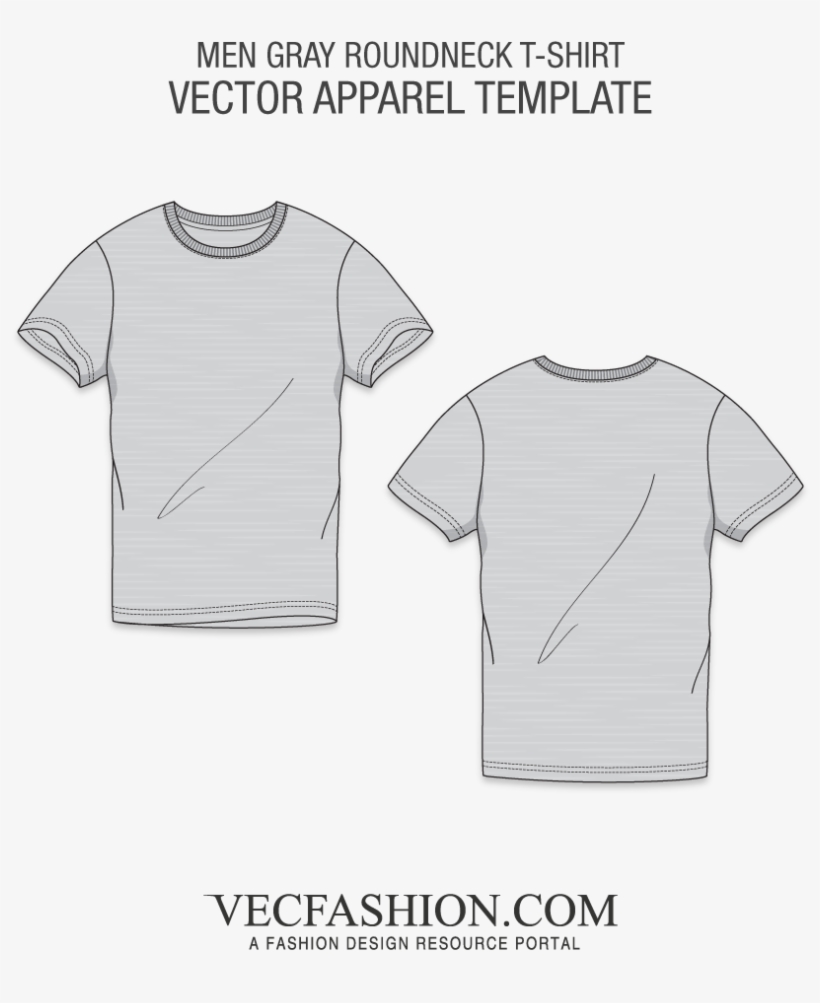 Gray Round Neck T-shirt Short Sleeved - Active Shirt, transparent png