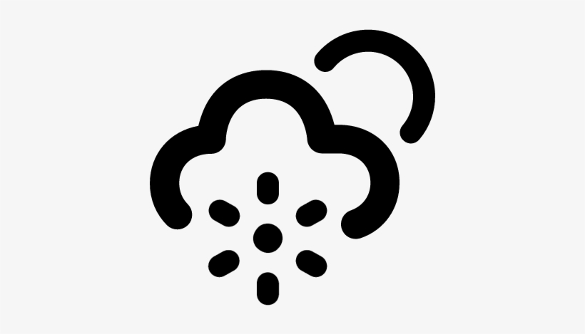 Snowing Cloud With Sun Outline Vector - Classic Film Festival, transparent png