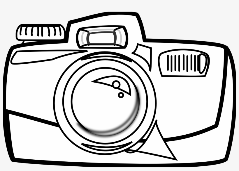 Camera Clip Art - Digital Camera Clipart Black And White, transparent png