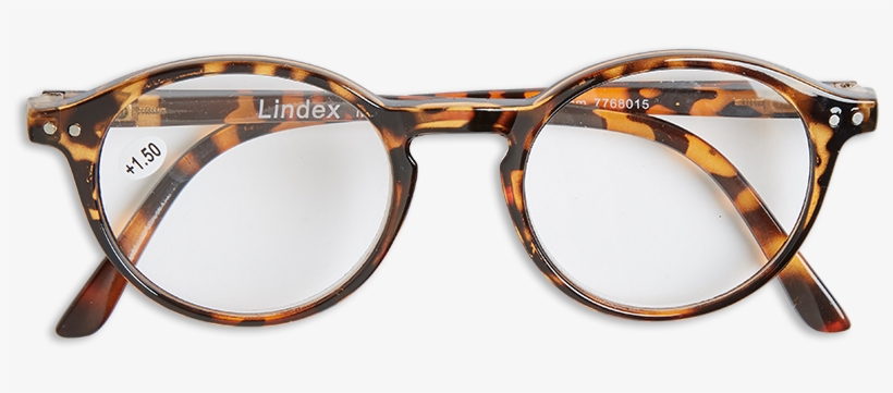 Round Reading Glasses Brown - Glasses, transparent png