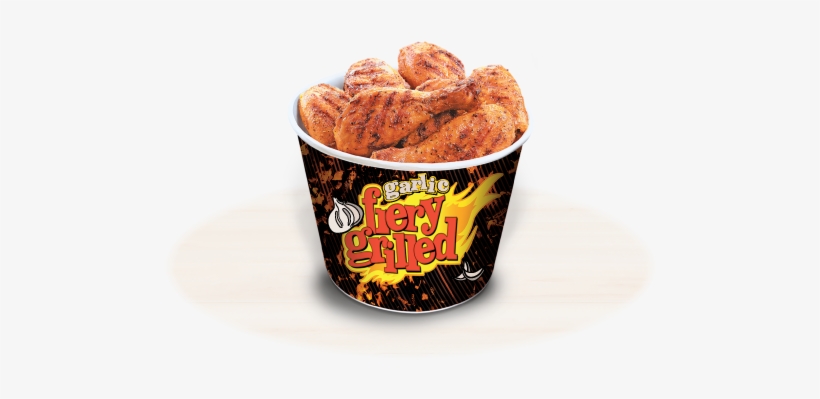 12 Pcs Garlic Fiery Grilled Bucket - Kfc Fiery Grilled Chicken, transparent png